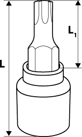 Końcówka Galvutė torx 1/2 '' TX40, 55 mm