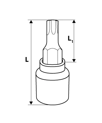 Końcówka Galvutė torx 1/2 '' TX50, 55 mm