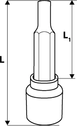 Końcówka Galvutė torx 1/2 '' TX40, 100 mm