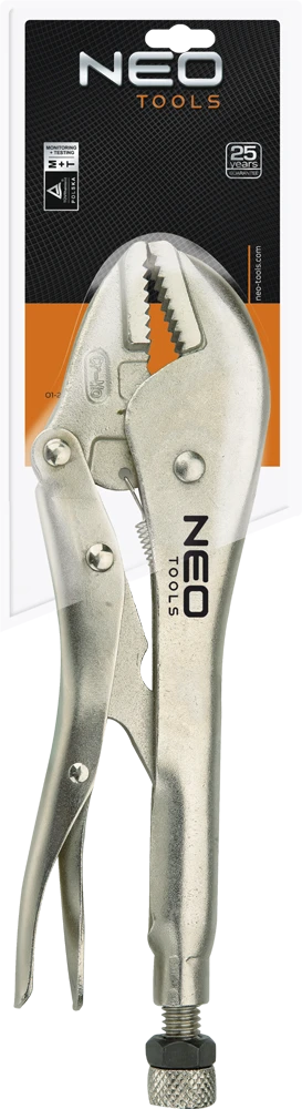 Neo Tools Neo Universal fiksuojamos rankenos replės 250 mm tiesūs žandikauliai (01-217)