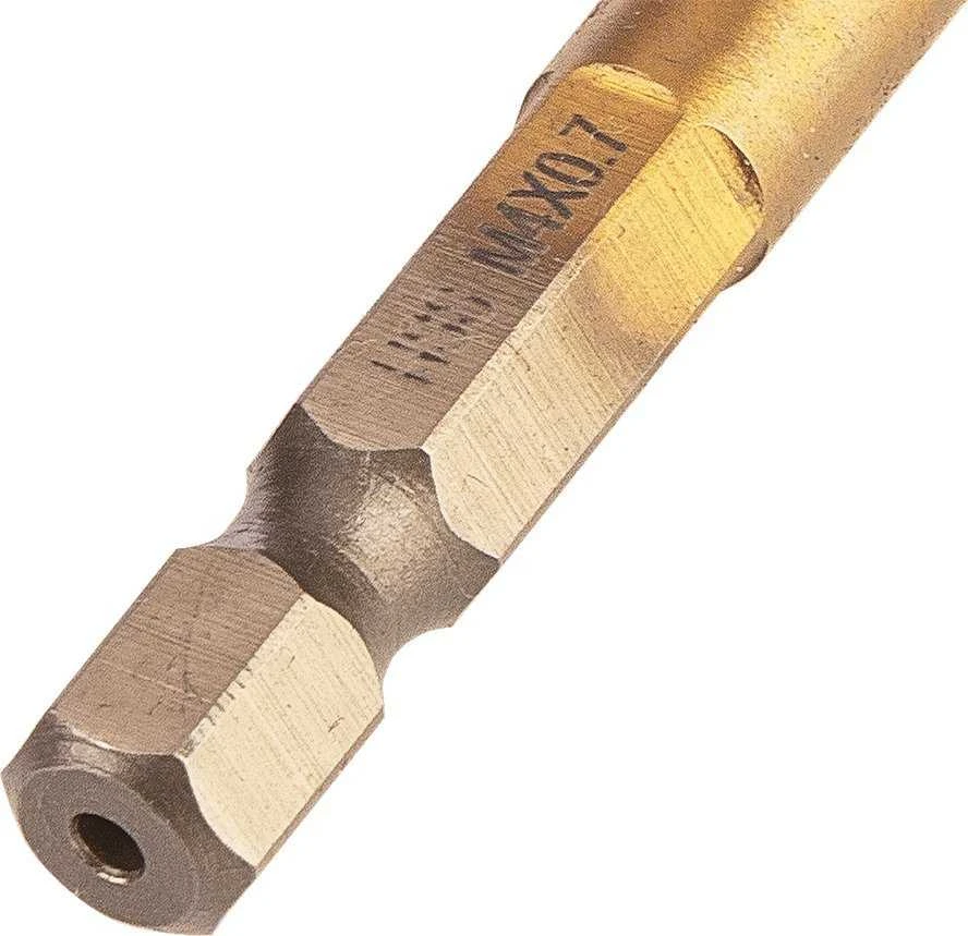 Grąžtas Wiertło HSS TiN sriegiklis, M4 x 0,7 mm, šešiakampis