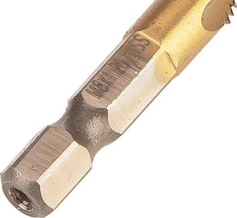 Grąžtas Wiertło HSS TiN sriegiklis, M8 x 1,25 mm, šešiakampis