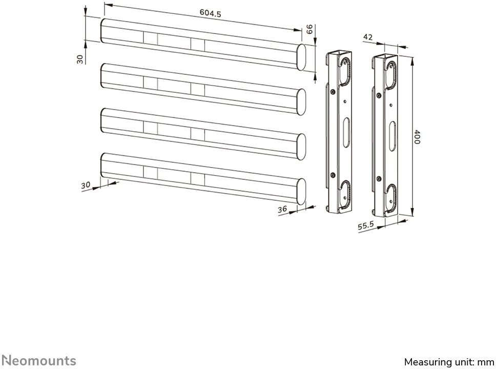 Laikiklis NEOMOUNTS VESA EXTENDER FOR FL55-975BL VESA 1500X600