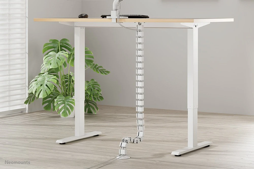 NEOMOUNTS CABLE SPINE ORGANIZER FOR SIT/STAND DESK FRAMES, SCREW MOUNTED, Baltas