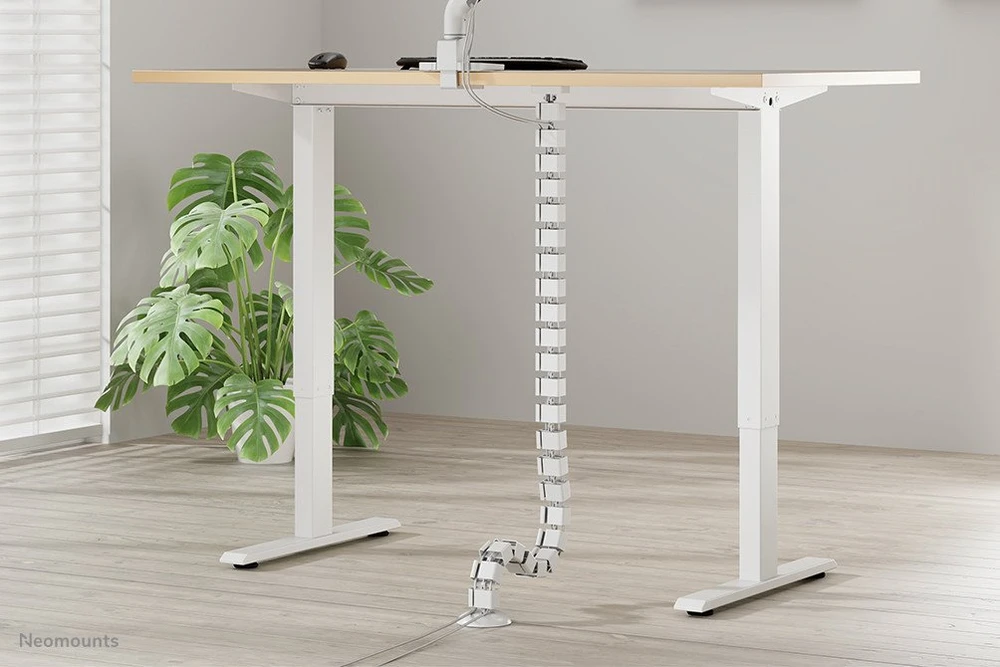 Laikiklis NEOMOUNTS CABLE SPINE ORGANIZER FOR SIT/STAND DESK FRAMES, MAGNET MOUNTED, Baltas