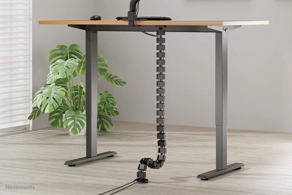 Laikiklis NEOMOUNTS CABLE SPINE ORGANIZER FOR SIT/STAND DESK FRAMES, MAGNET MOUNTED, Juodas