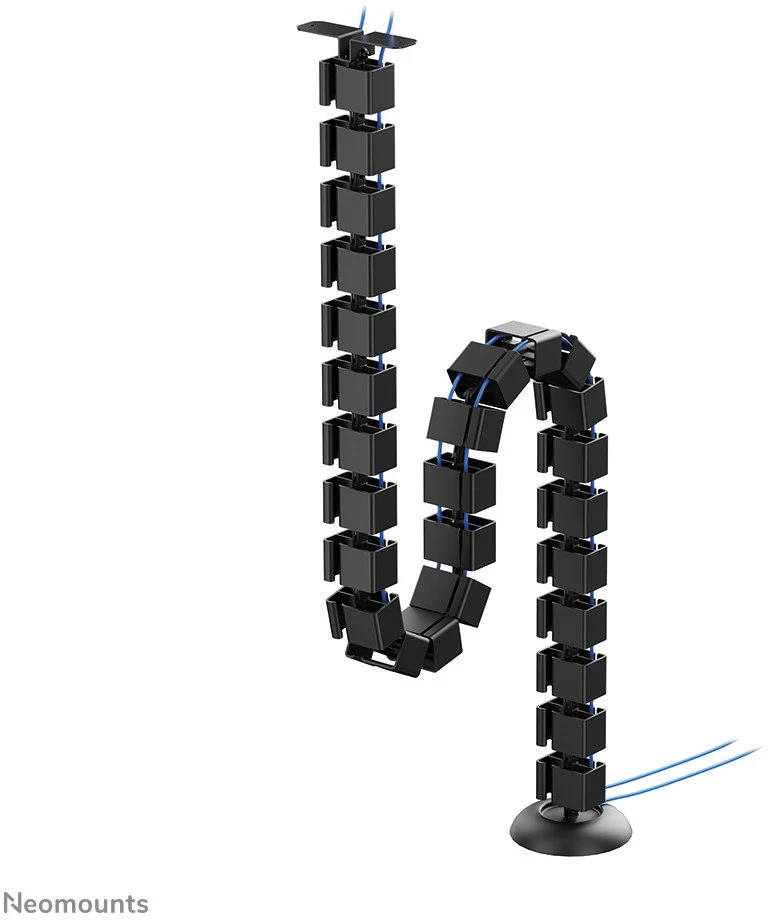 NEOMOUNTS CABLE SPINE ORGANIZER FOR SIT/STAND DESK FRAMES, SCREW MOUNTED, Juodas