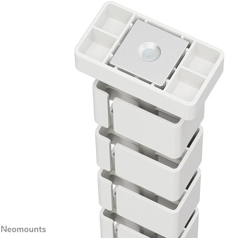 Laikiklis NEOMOUNTS CABLE SPINE ORGANIZER FOR SIT/STAND DESK FRAMES, MAGNET MOUNTED, Baltas