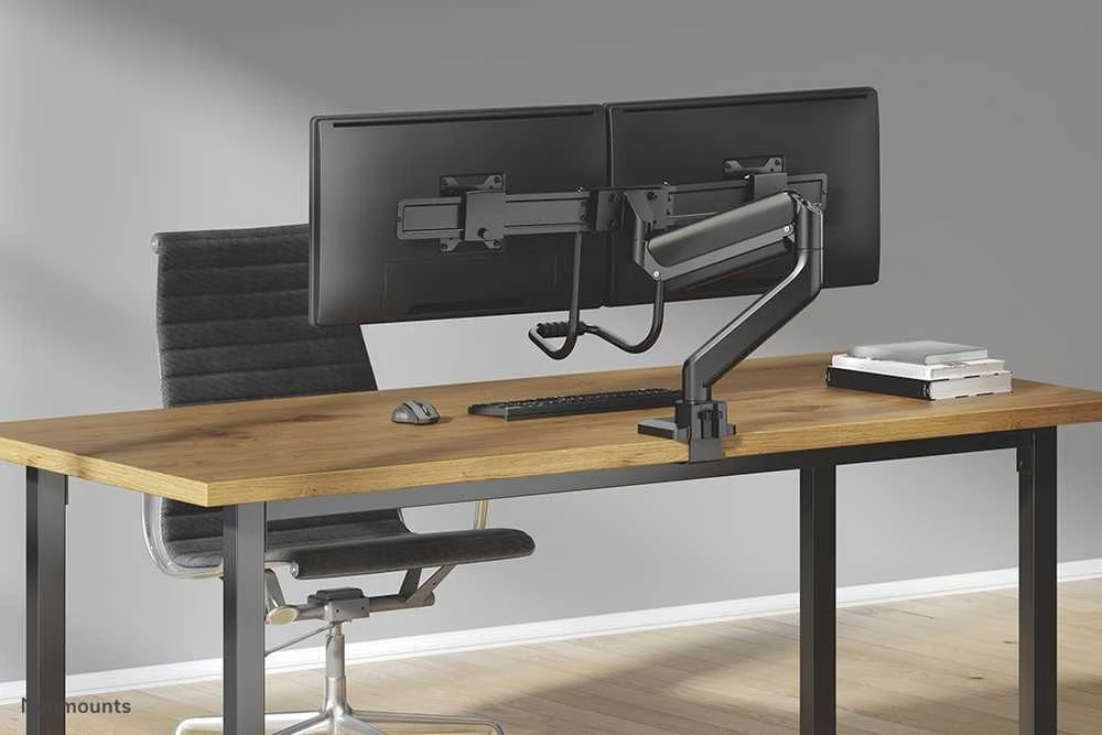 Laikiklis NEOMOUNTS BY NEWSTAR DS75-450BL2 FULL MOTION MONITORIUS DESK MOUNT FOR 17-32" SCREENS - Juodas