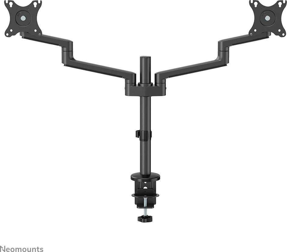 Laikiklis NEOMOUNTS SCREEN STALO MONTUVAS DVIEM EKRANAMS, Juodas (CLAMP+GROMMET)