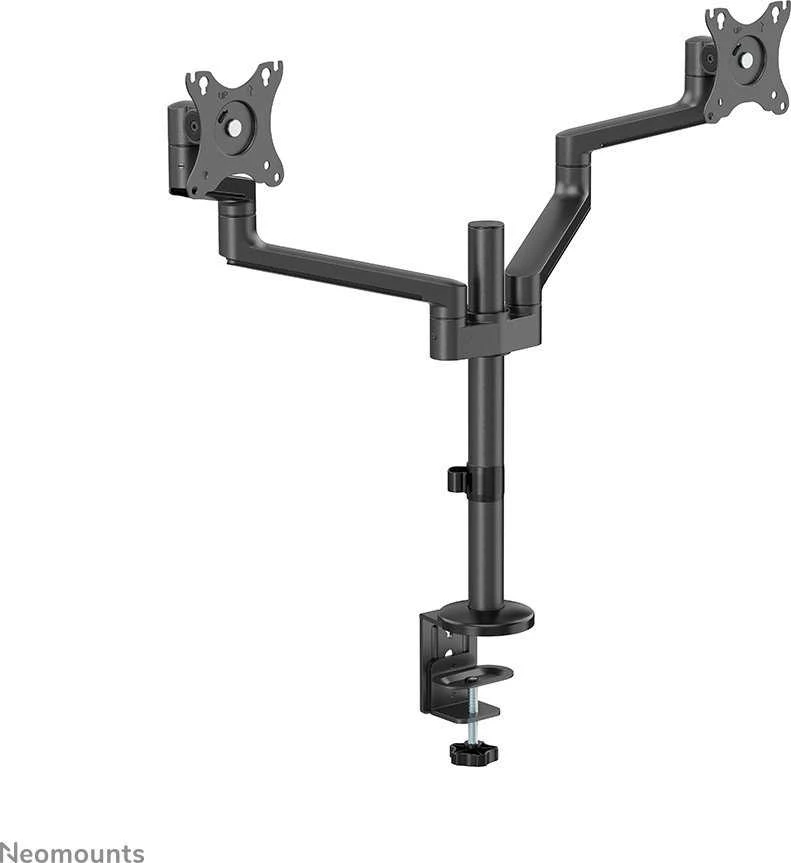 Laikiklis NEOMOUNTS SCREEN STALO MONTUVAS DVIEM EKRANAMS, Juodas (CLAMP+GROMMET)