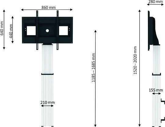 Laikiklis Neomounts Newstar PLASMA-W2500 2,54 m (100") Grindų stovas su fiksuota plokštuma Sidabras
