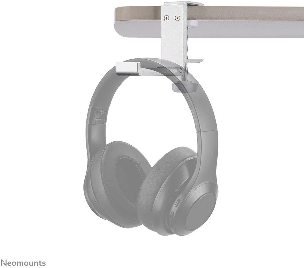 NEOMOUNTS HEADPHONE HOLDER, CLAMP MOUNTED, ALUMINUM