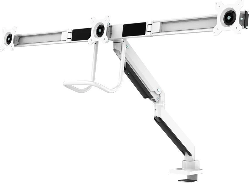 Newstar NM-D775DX3WHITE monitoriaus laikiklis arba stovas 61 cm (24") Gnybtas / varžtai Balta