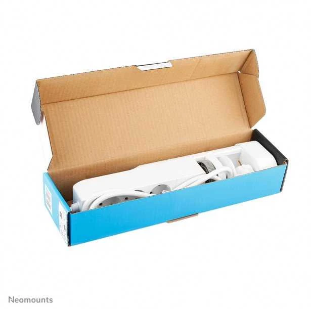 „Neomounts“ | Stalinis lizdas su spaustuku ir USB-C bei USB-A jungtimis – greitas įkrovimas | DS22-840WH6