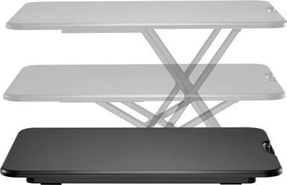 „Neomounts NEWSTAR WORKSTATION“ – SĖDIMO-STOVIMO DARBO VIETA (AUKŠČIO REGULIAVIMAS: 4–40 CM), Juodas