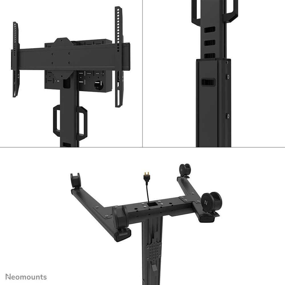 Laikiklis NEOMOUNTS BY NEWSTAR SELECT MOBILE DISPLAY FLOOR STAND (32-75") 10 CM. WHEELS Juodas