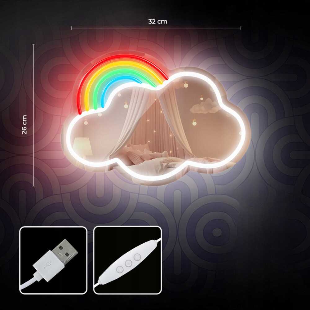 Neoninis veidrodis LED CLOUD daugiaspalvis FMNE05 Forever Light