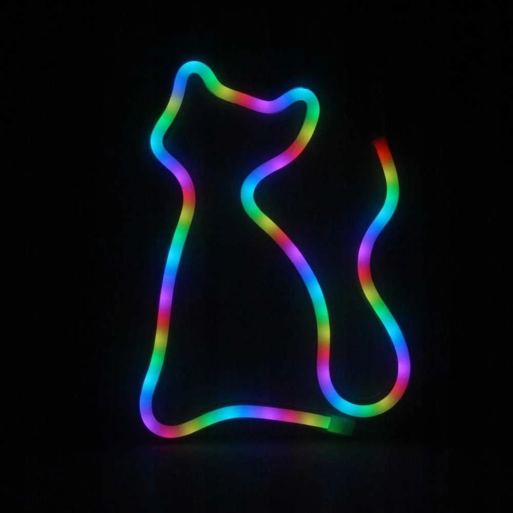Neoninis LED RGB šviestuvas CAT FLRN03 + RC Forever Light