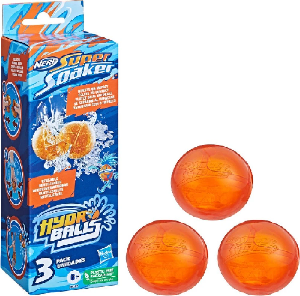 Hasbro NERF SUPER SOAKER Vandens kamuoliukai, daugkartinio naudojimo, 3 vnt.