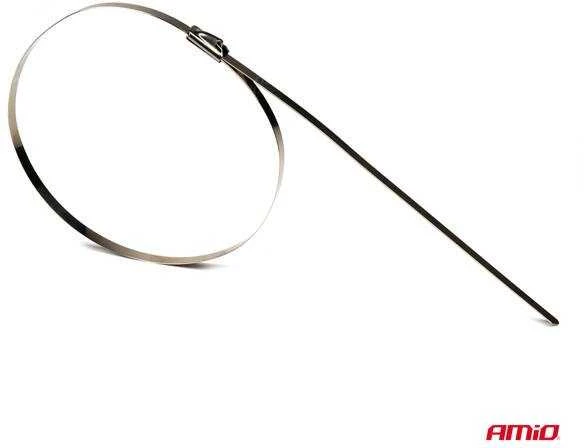 Nerūdijančio plieno metaliniai kabelių raiščiai 7,9x400 mm 100 vnt. amio-04326