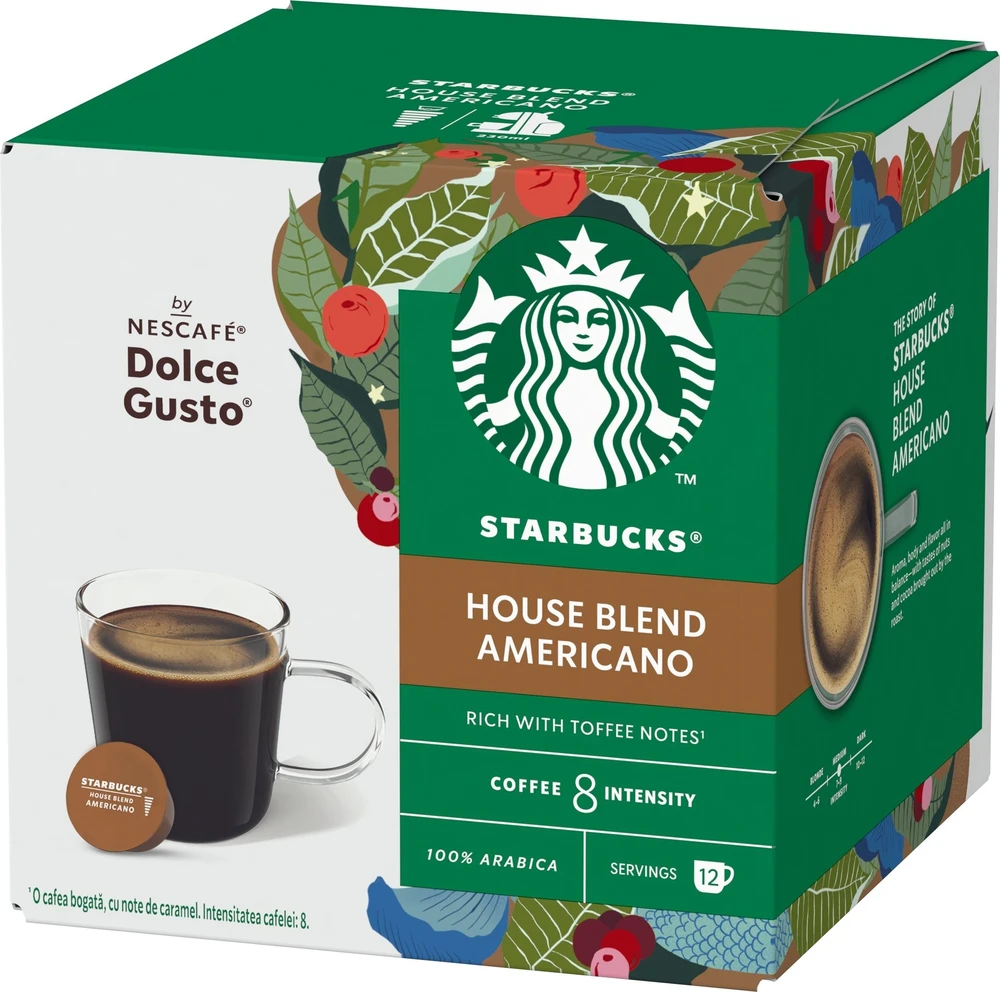 Kavos kapsulės, suderinamos su NESCAFÉ® Dolce Gusto® Starbucks House Blend Grande, 12 vnt.