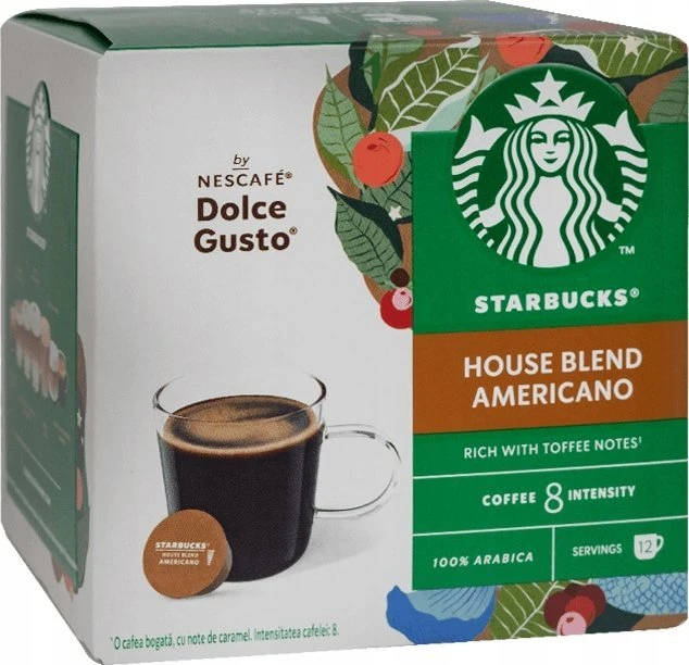 Kavos kapsulės, suderinamos su NESCAFÉ® Dolce Gusto® Starbucks House Blend Grande, 12 vnt.