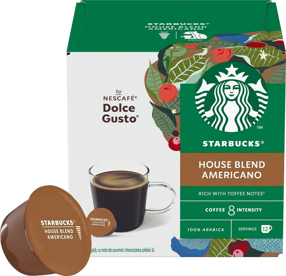 Kavos kapsulės, suderinamos su NESCAFÉ® Dolce Gusto® Starbucks House Blend Grande, 12 vnt.