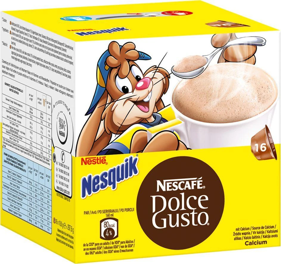 NESCAFÉ® Dolce Gusto® Nesquik® kakava 16 kapsulių dėžutėje 256g