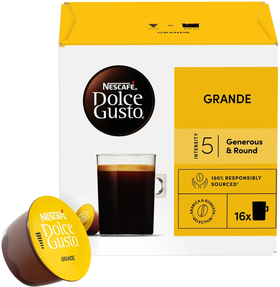 Kavos kapsulės NESCAFE DOLCE GUSTO GRANDE, 16 vnt.