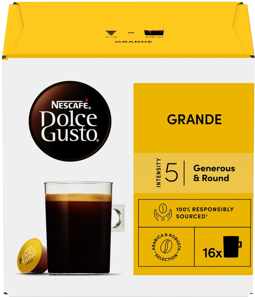 Kavos kapsulės NESCAFE DOLCE GUSTO GRANDE, 16 vnt.