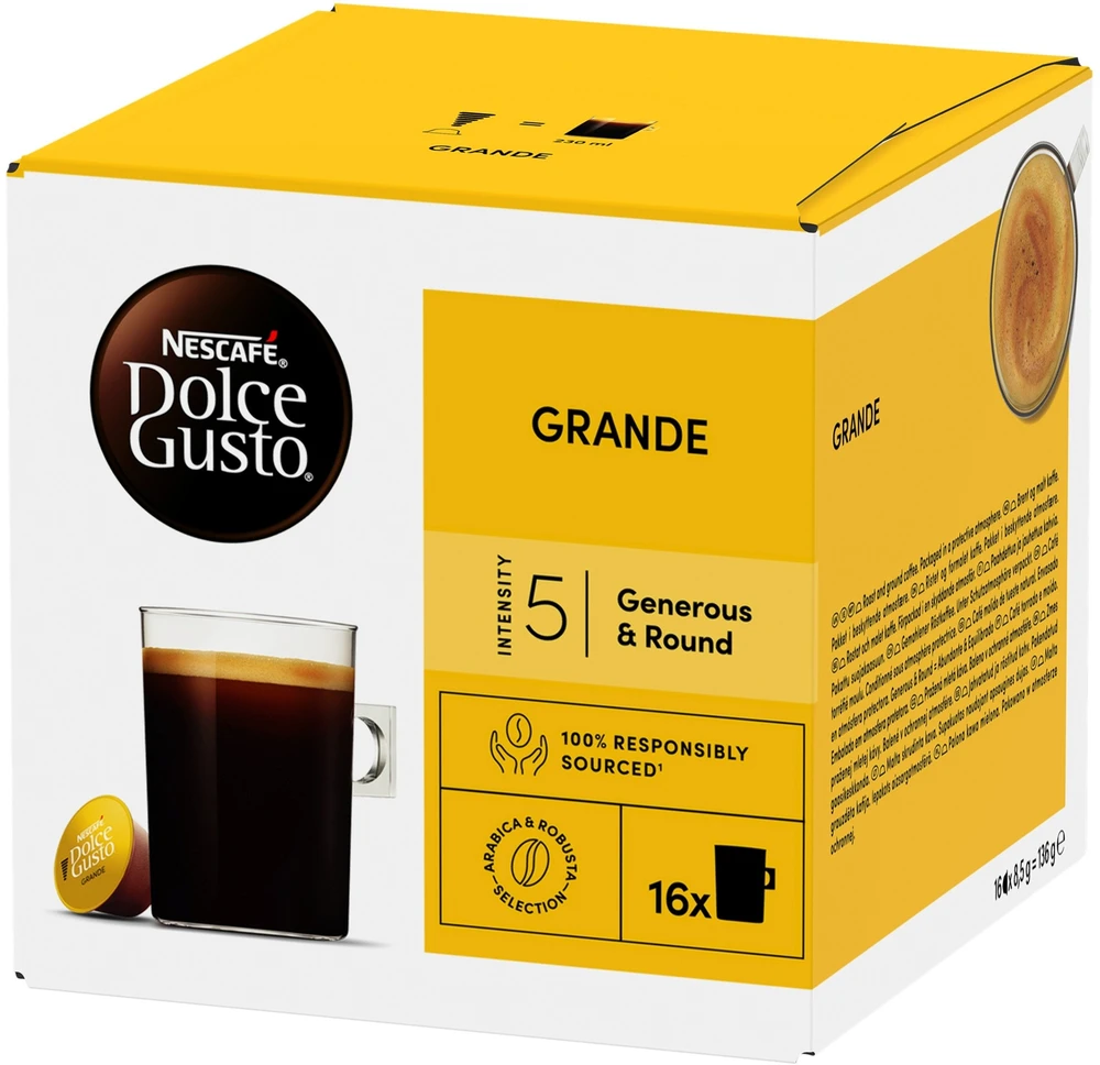 Kavos kapsulės NESCAFE DOLCE GUSTO GRANDE, 16 vnt.