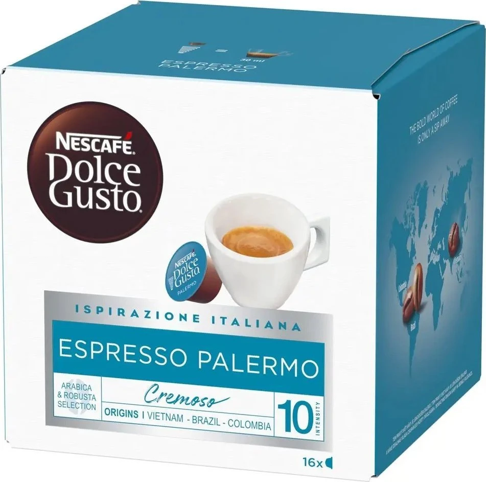 Nescafe Dolce Gusto Espresso Palermo kava, 16 kapsulių dėžutėje
