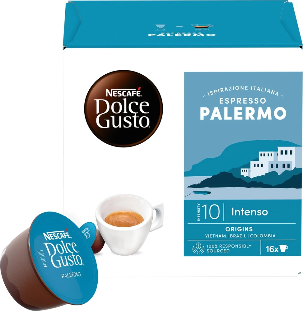 Nescafe Dolce Gusto Espresso Palermo kava, 16 kapsulių dėžutėje