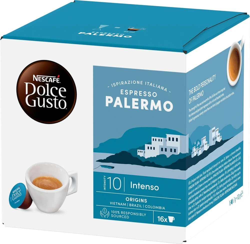 Nescafe Dolce Gusto Espresso Palermo kava, 16 kapsulių dėžutėje