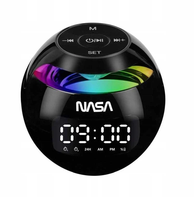 Garsiakalbis Bluetooth 5.0 Nasa Sp200 2x Alarm Žadintuvas + Lampa Lampka Rgb Led / Nasa Sp200