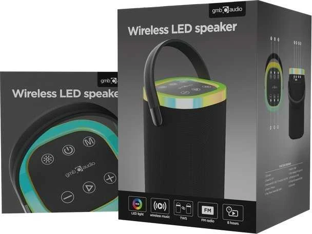 Garsiakalbis Gembird BT LED SPK-BT-LED-06 Juodas