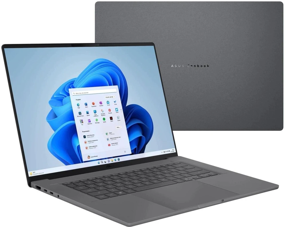 Nešiojamas kompiuteris ASUS Zenbook A16 OLED UX3607QA-SH043W - Snapdragon X1 26 100 | 16" | 16GB | 512GB | W11H | Pilka