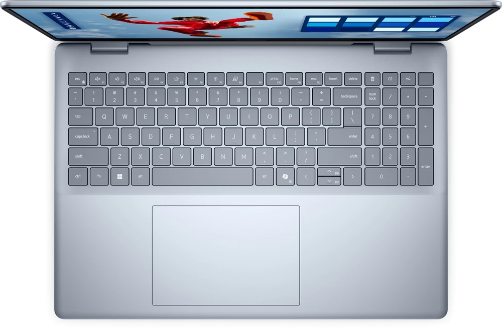 Nešiojamas kompiuteris Dell 16 Plus DB16250 16 colių FHD+ Touch Ultra 7 258V 32GB 1TB SSD FPR BK W11P 3YPS ledo mėlynas