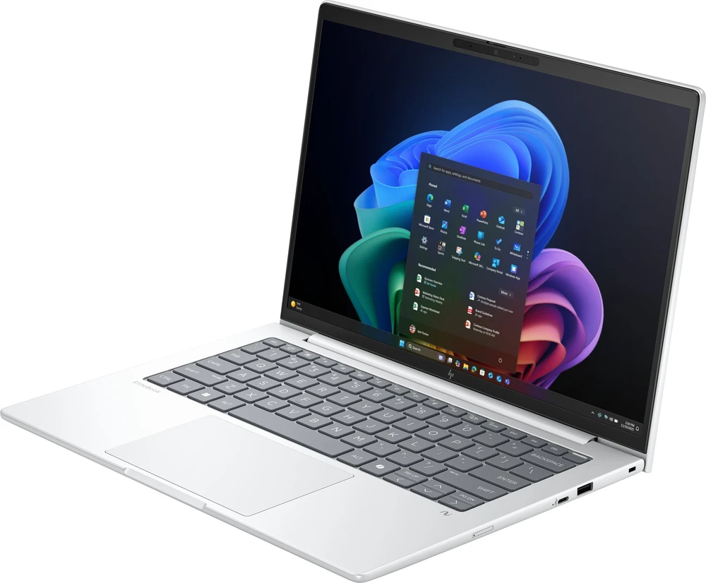 Nešiojamas kompiuteris Hewlett Packard (HP) HP EliteBook 8 G1a Next Gen AI PC Copilot+ PC 14", AMD Ryzen AI 7 PRO 350, WUXGA, 32 GB DDR5-SDRAM, 1 TB SSD, Wi-Fi 6E (802.11ax), Windows 11 Pro, sidabrinis