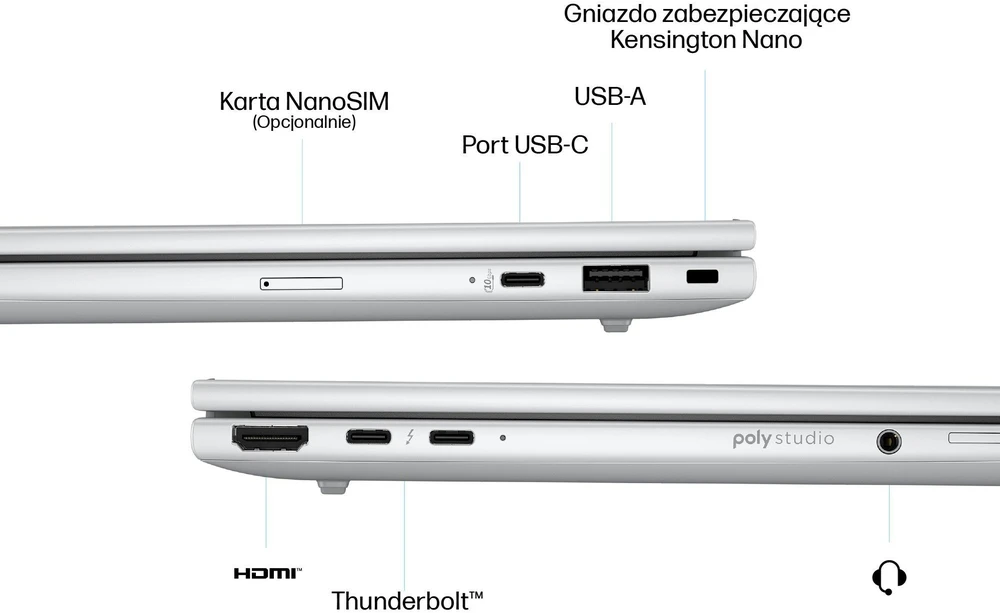 Nešiojamas kompiuteris Hewlett Packard (HP) HP EliteBook 8 G1a Next Gen AI PC Copilot+ PC 14", AMD Ryzen AI 7 PRO 350, WUXGA, 32 GB DDR5-SDRAM, 1 TB SSD, Wi-Fi 6E (802.11ax), Windows 11 Pro, sidabrinis