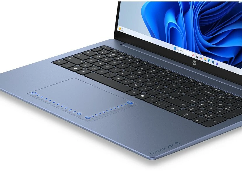 Nešiojamas kompiuteris HP OmniBook 3 - Ryzen 7 250 | 16" 2K OLED | 16GB | 512GB | W11H | Granatowy