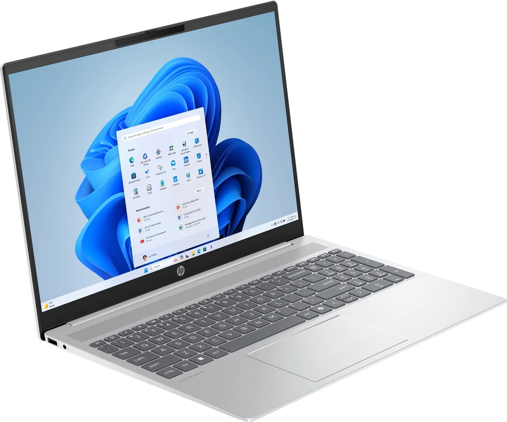 Hewlett Packard (HP) HP OmniBook 5 AI 16-af1220nw Intel Core Ultra 5 225U Nešiojamas kompiuteris 40.6 cm (16") 2K 16 GB LPDDR5x-SDRAM 512 GB SSD Wi-Fi 6E (802.11ax) Windows 11 Home AI PC Sidabrinis