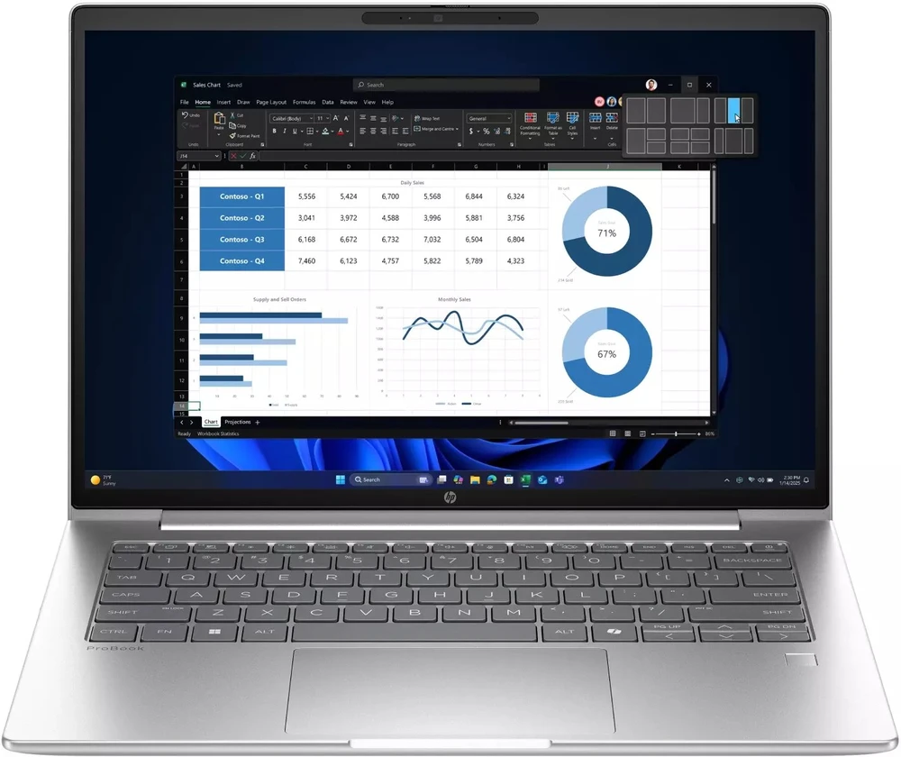 Nešiojamas kompiuteris HP ProBook 4 G1a 14 – Ryzen 5 220 | 14 colių | 16 GB | 512 GB | W11P