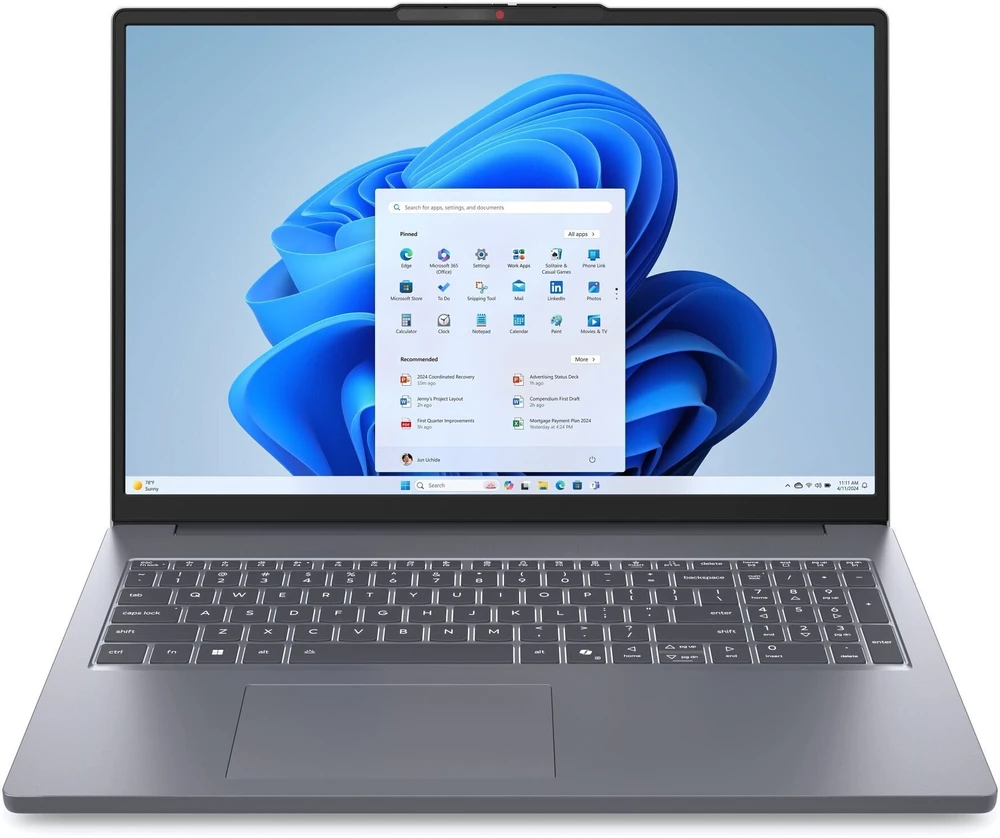 Lenovo IdeaPad Slim 3 16ARP10 AMD Ryzen™ 5 7535HS Nešiojamas kompiuteris 40,6 cm (16") WUXGA 16 GB DDR5-SDRAM 512 GB SSD Wi-Fi 6 (802.11ax) English Pilkas