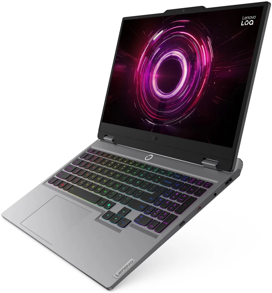 Nešiojamas kompiuteris Lenovo LOQ 15AHP10 | AMD Ryzen 7 250, GeForce RTX 5060 8 GB, 15,6" FHD 144 Hz, 16 GB RAM, 512 GB SSD, Windows 11 Home | Pilkas