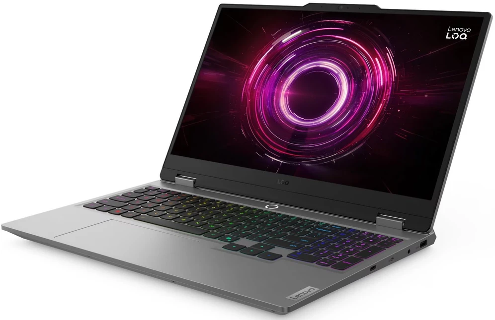 Nešiojamas kompiuteris Lenovo LOQ 15AHP10 | AMD Ryzen 7 250, GeForce RTX 5060 8 GB, 15,6" FHD 144 Hz, 16 GB RAM, 512 GB SSD, Windows 11 Home | Pilkas