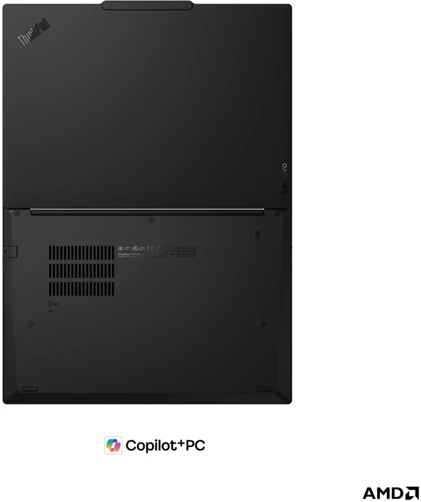 Nešiojamas kompiuteris Lenovo ThinkPad T14 Gen 7 | AMD Ryzen AI 5 PRO 440, 14" WUXGA, 32 GB RAM, 512 GB SSD, Windows 11 Pro | Juodas