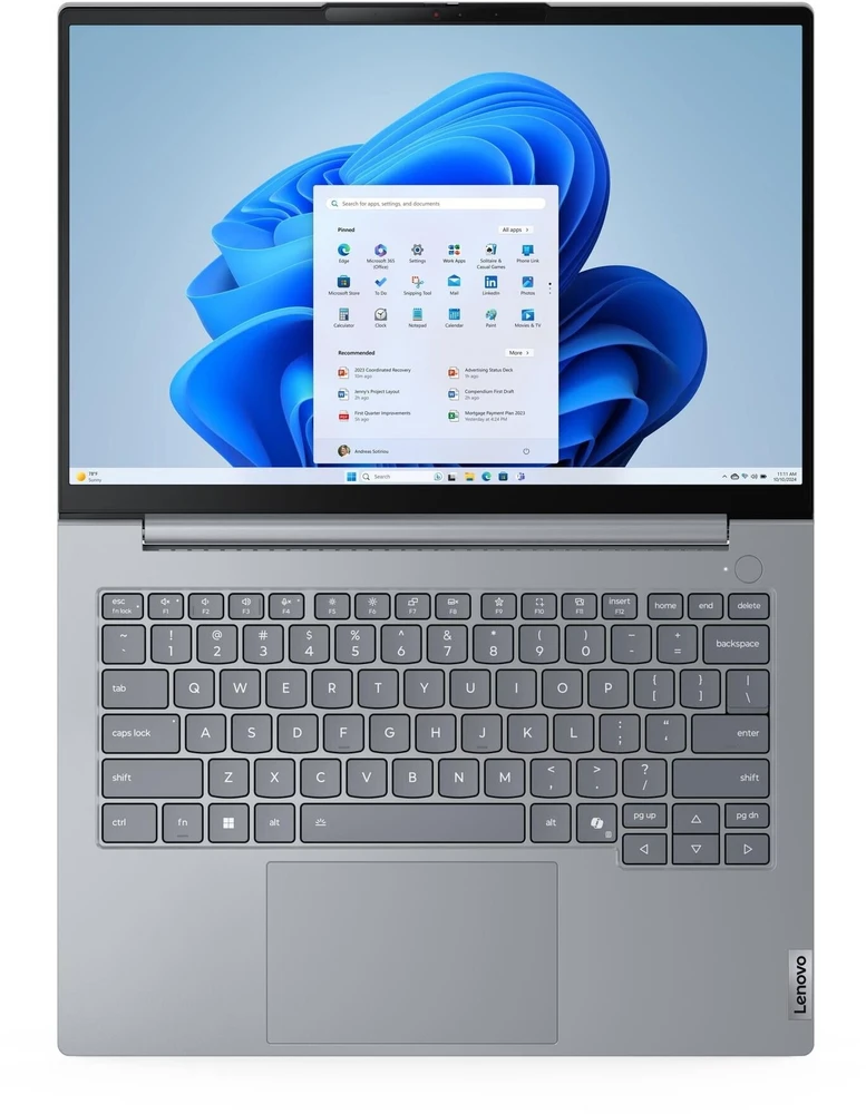Klaviatūra Nešiojamas kompiuteris Lenovo ThinkBook 14 G9 IRL 14″WUXGA/Core 5 210H/16GB/SSD512GB/Intel/11PR Arctic Pilkas 3Y Onsite