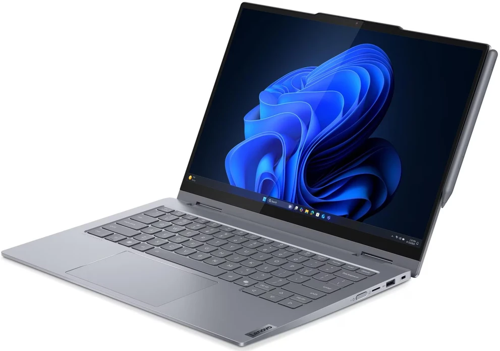 Lenovo ThinkBook 14 2-in-1 G5 IAU Intel Core Ultra 7 255U Hybrid (2-in-1) 35.6 cm (14") Jutiklinis ekranas WUXGA 16 GB DDR5-SDRAM 512 GB SSD Wi-Fi 6E (802.11ax) Windows 11 Pro Swiss Pilkas